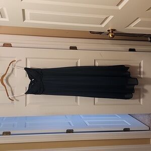 David's Bridal Navy Blue Strapless Dress